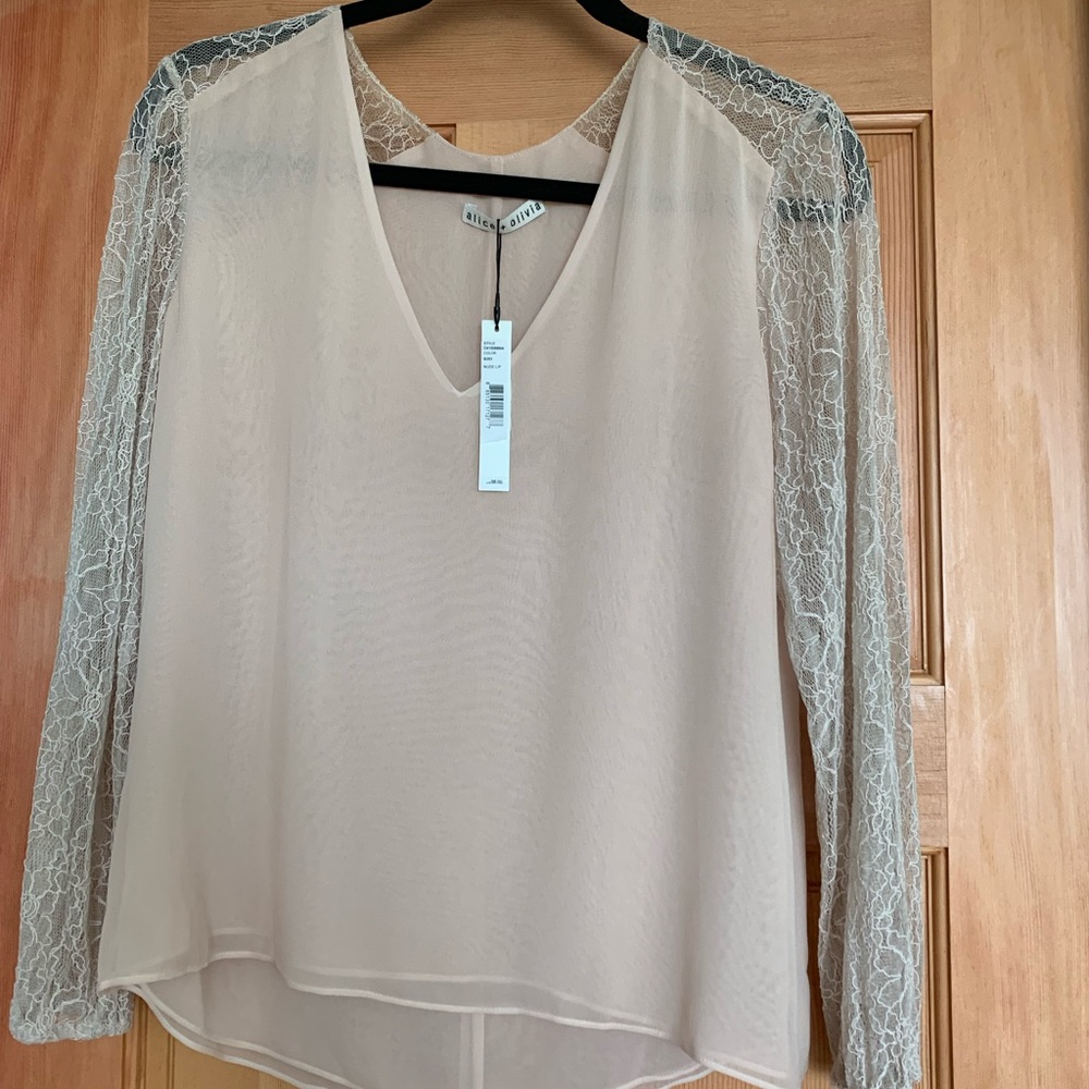Alice + Olivia neutral blouse